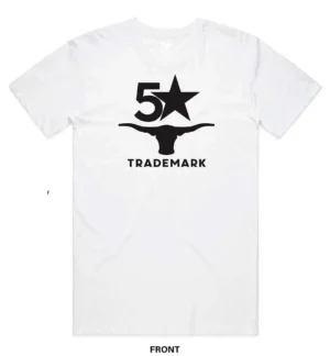 5 Star Apparel White Horns T-Shirt