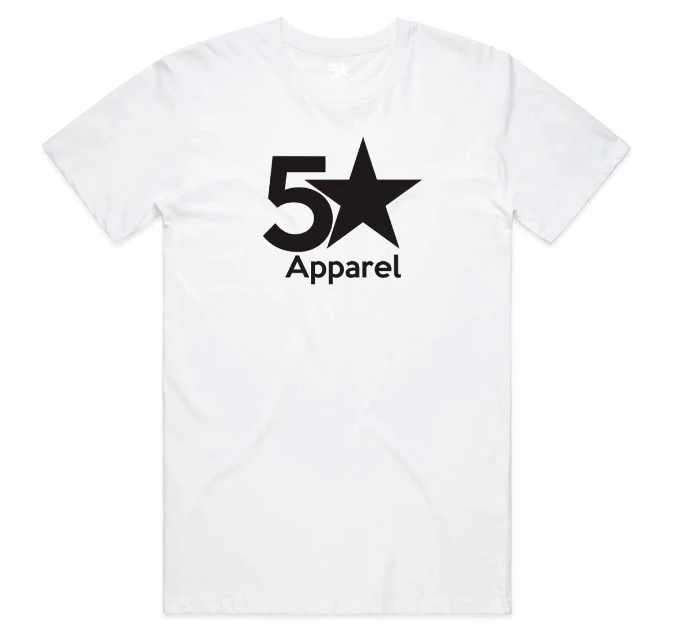 5 Star Apparel White Signature T-Shirt