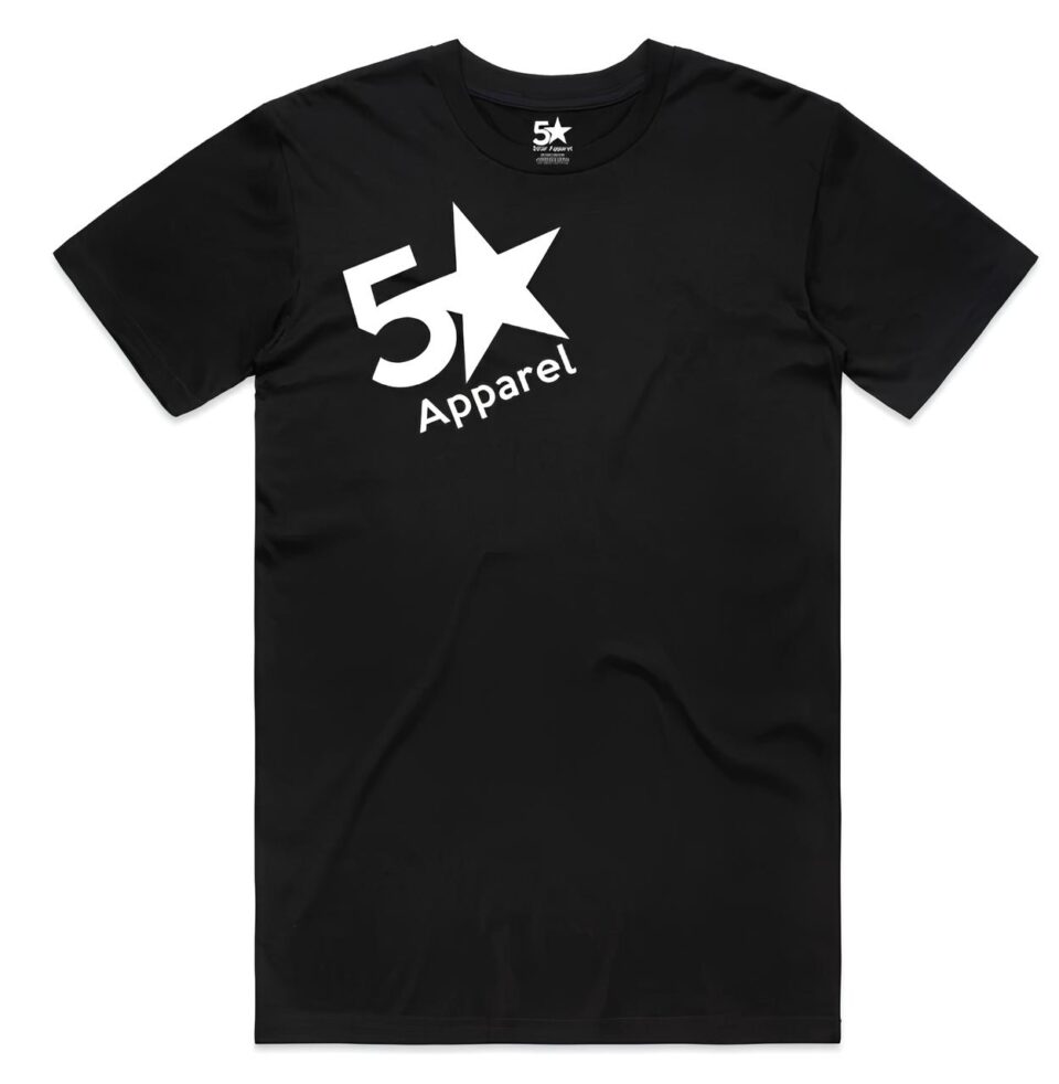 5 Star Apparel Black Classic T-Shirt