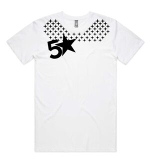 5 Star Apparel White Faded T-Shirt