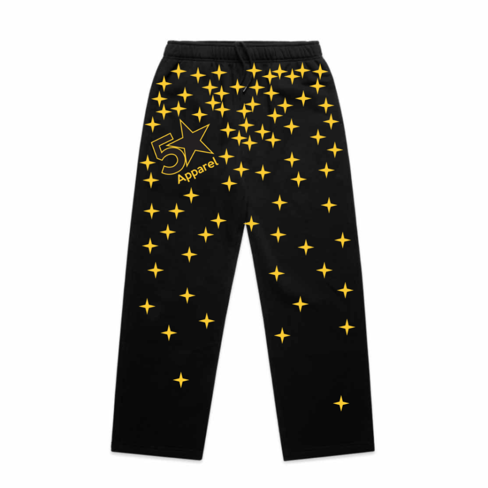 5 Star Black Track pant – Stars