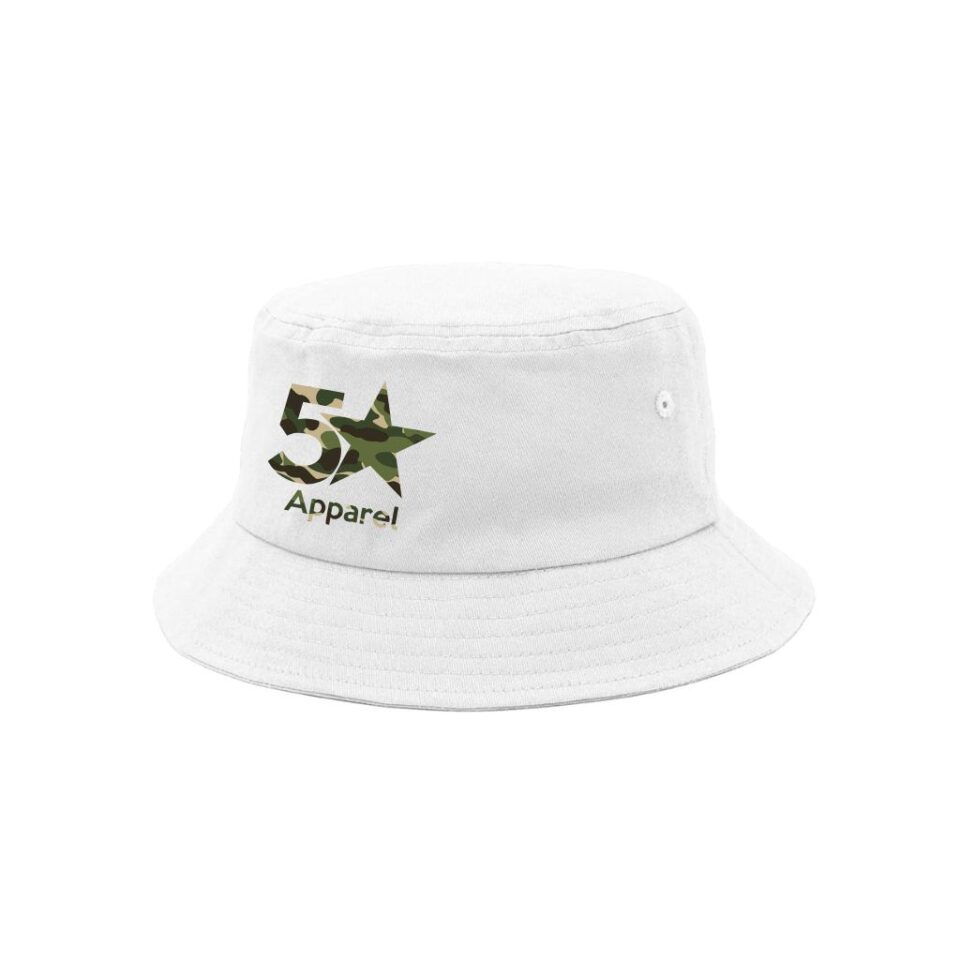 5 Star Camo Green Bucket Hat